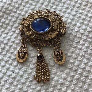 French Gothic Ornate Brooch